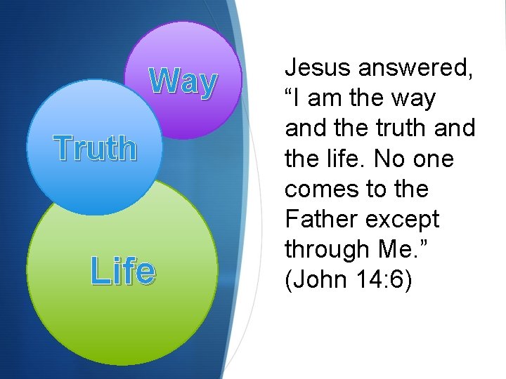 Way Truth Life Jesus answered, “I am the way and the truth and the Way Truth Life Jesus answered, “I am the way and the truth and the