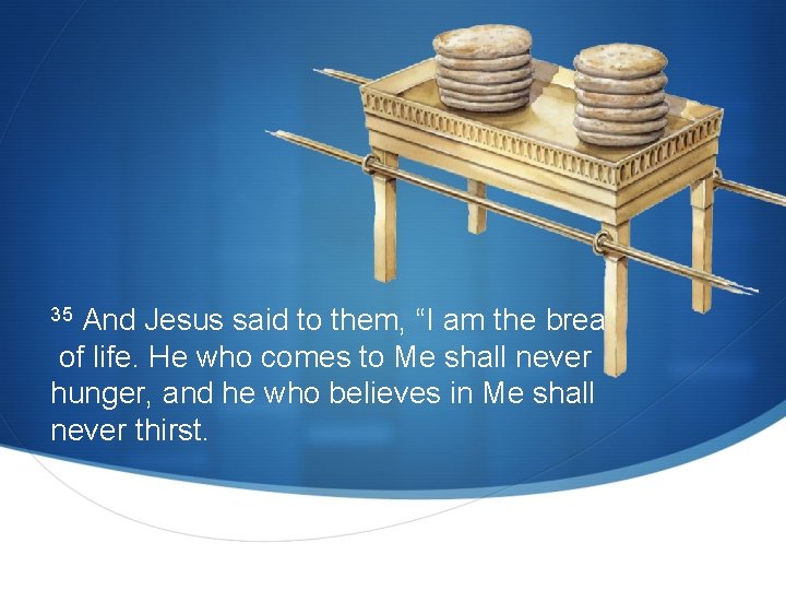 And Jesus said to them, “I am the bread of life. He who comes And Jesus said to them, “I am the bread of life. He who comes