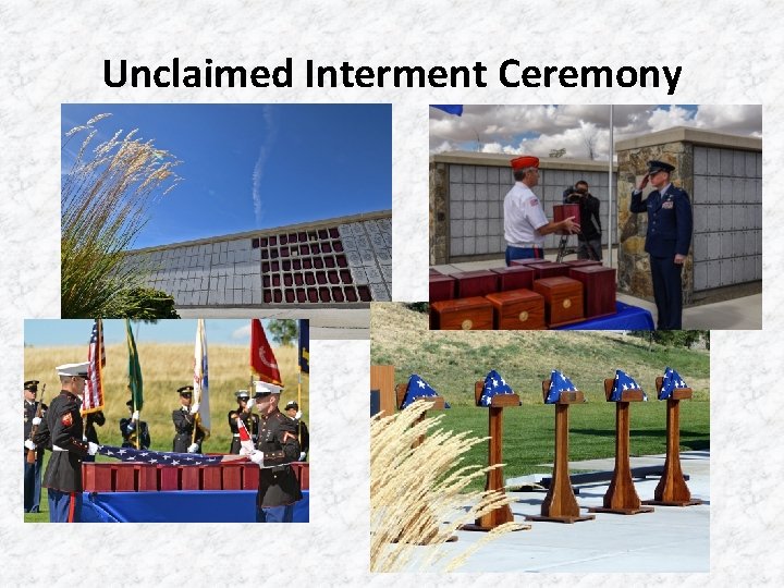 Unclaimed Interment Ceremony 