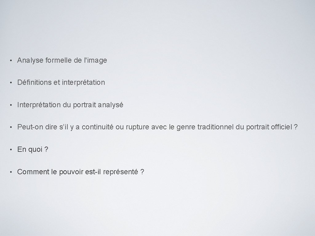  • Analyse formelle de l'image • Définitions et interprétation • Interprétation du portrait