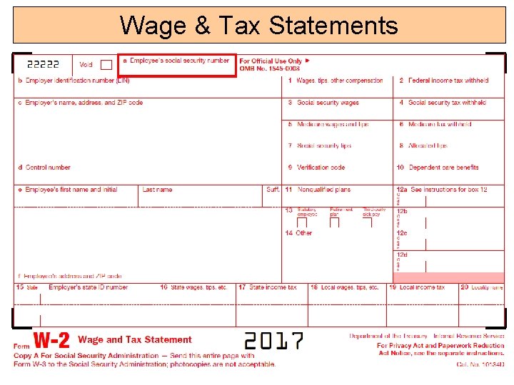 Wage & Tax Statements 