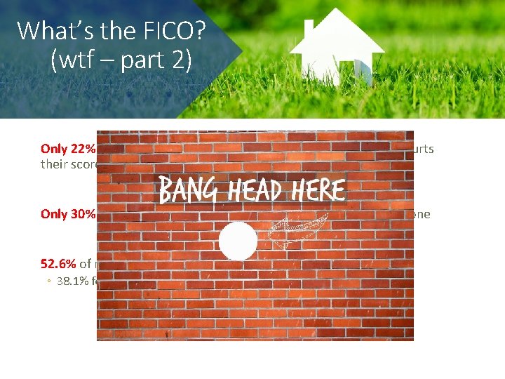 What’s the FICO? What’s the FICO (wtf)? (Act 2) (wtf – part 2) Only
