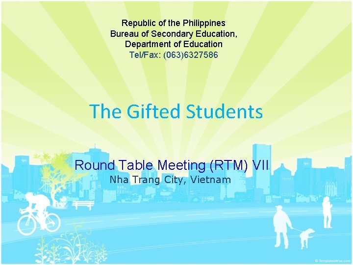 Republic of the Philippines Bureau of Secondary Education, Department of Education Tel/Fax: (063)6327586 The