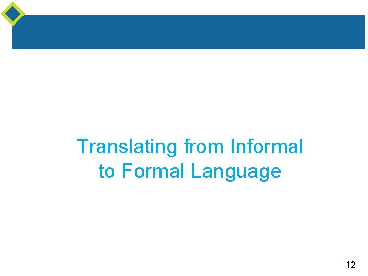 Translating from Informal to Formal Language 12 