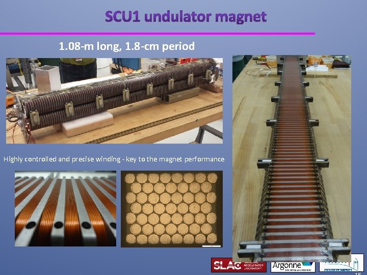 1. 08 -m long, 1. 8 -cm period Highly controlled and precise winding -