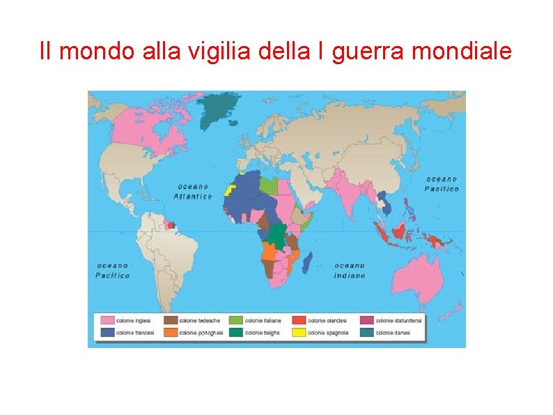 Il mondo alla vigilia della I guerra mondiale 