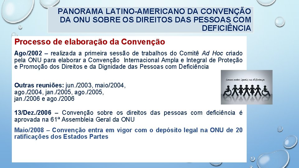 PANORAMA LATINO-AMERICANO DA CONVENÇÃO DA ONU SOBRE OS DIREITOS DAS PESSOAS COM DEFICIÊNCIA Processo