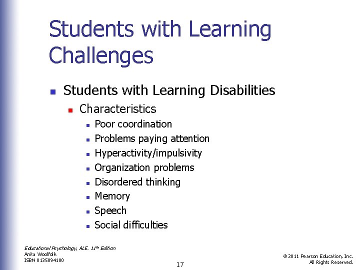 Students with Learning Challenges n Students with Learning Disabilities n Characteristics n n n