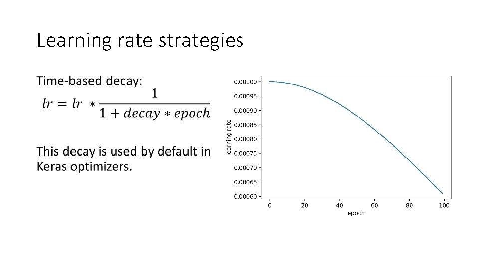 Learning rate strategies • 