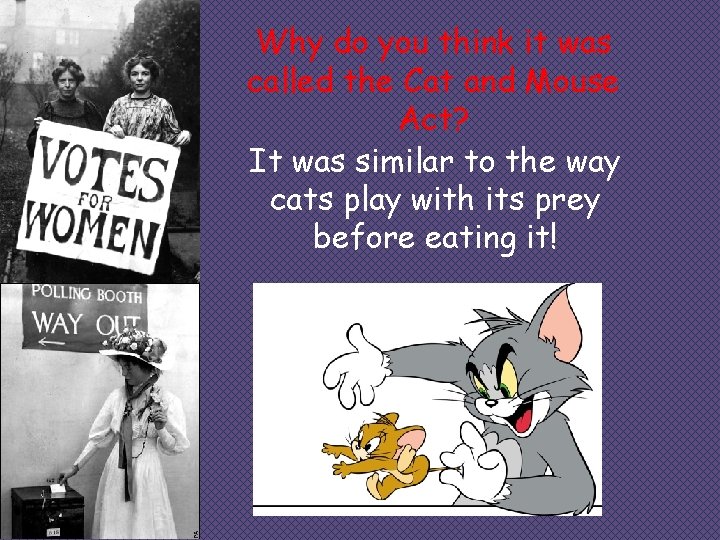 Why do you think it was called the Cat and Mouse Act? It was