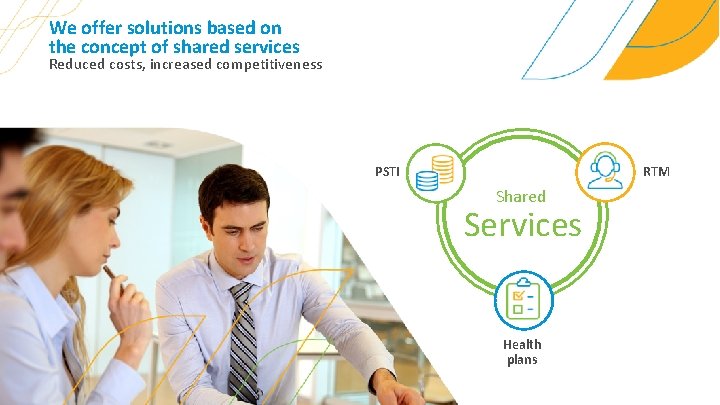 We offer solutions based on the concept of shared services Reduced costs, increased competitiveness