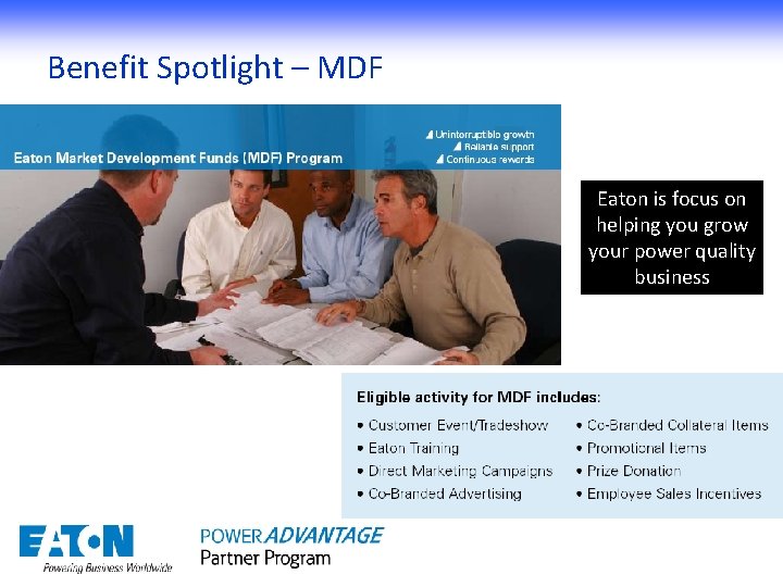 Benefit Spotlight – MDF Eaton is focus on helping you grow your power quality