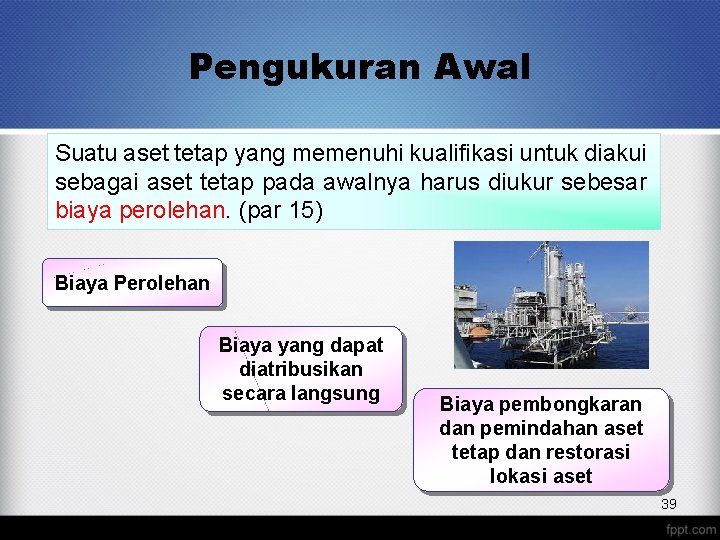 Pengukuran Awal Suatu aset tetap yang memenuhi kualifikasi untuk diakui sebagai aset tetap pada