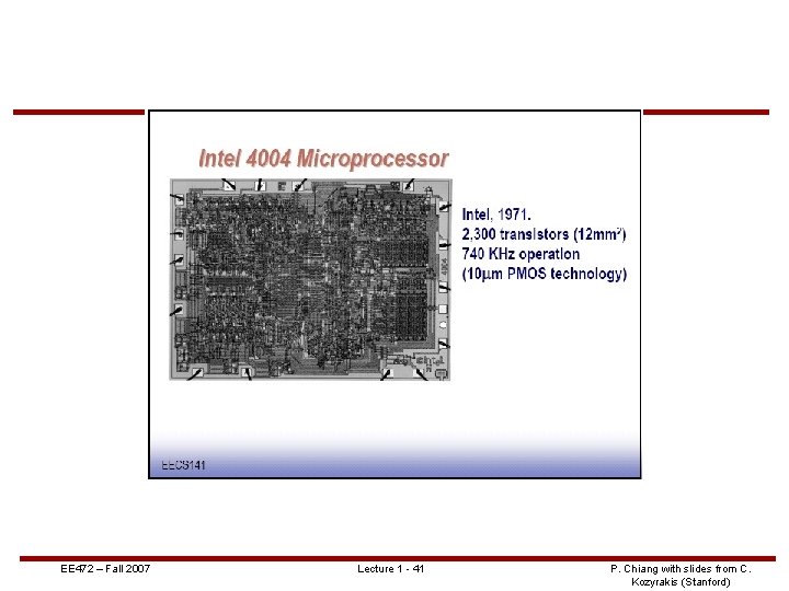 EE 472 – Fall 2007 Lecture 1 - 41 P. Chiang with slides from