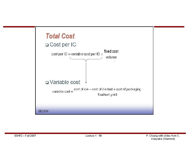 EE 472 – Fall 2007 Lecture 1 - 58 P. Chiang with slides from