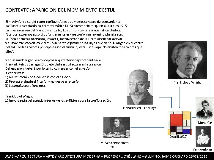 CONTEXTO: APARICION DEL MOVIMIENTO DESTIJL El movimiento surgió como confluencia de dos modos conexos CONTEXTO: APARICION DEL MOVIMIENTO DESTIJL El movimiento surgió como confluencia de dos modos conexos