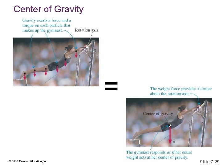 Center of Gravity = © 2010 Pearson Education, Inc. Slide 7 -29 