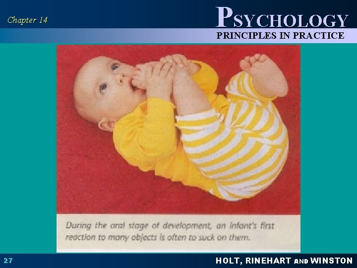 Chapter 14 PSYCHOLOGY PRINCIPLES IN PRACTICE 27 HOLT, RINEHART AND WINSTON 