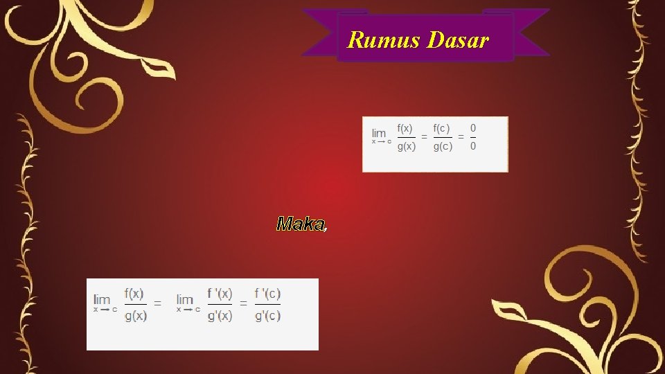 Rumus Dasar Maka, Rumus Dasar Maka,