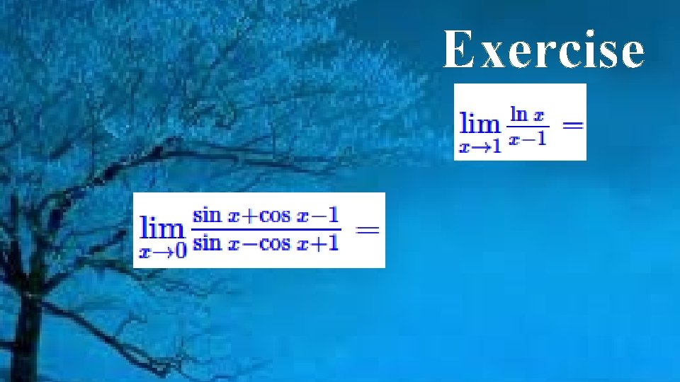 Exercise Exercise