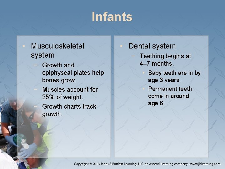 Infants • Musculoskeletal system − Growth and epiphyseal plates help bones grow. − Muscles Infants • Musculoskeletal system − Growth and epiphyseal plates help bones grow. − Muscles
