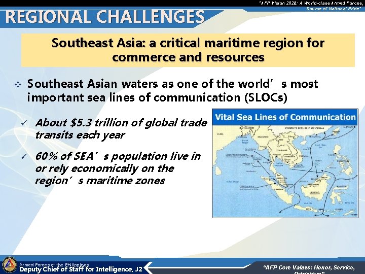 REGIONAL CHALLENGES “AFP Vision 2028: A World-class Armed Forces, Source of National Pride” Southeast