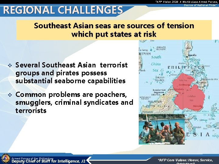 REGIONAL CHALLENGES “AFP Vision 2028: A World-class Armed Forces, Source of National Pride” Southeast