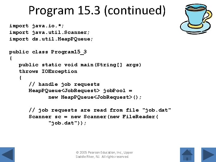 Program 15. 3 (continued) import java. io. *; import java. util. Scanner; import ds.