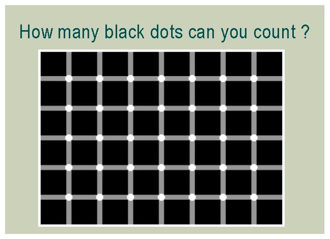 How many black dots can you count ? 