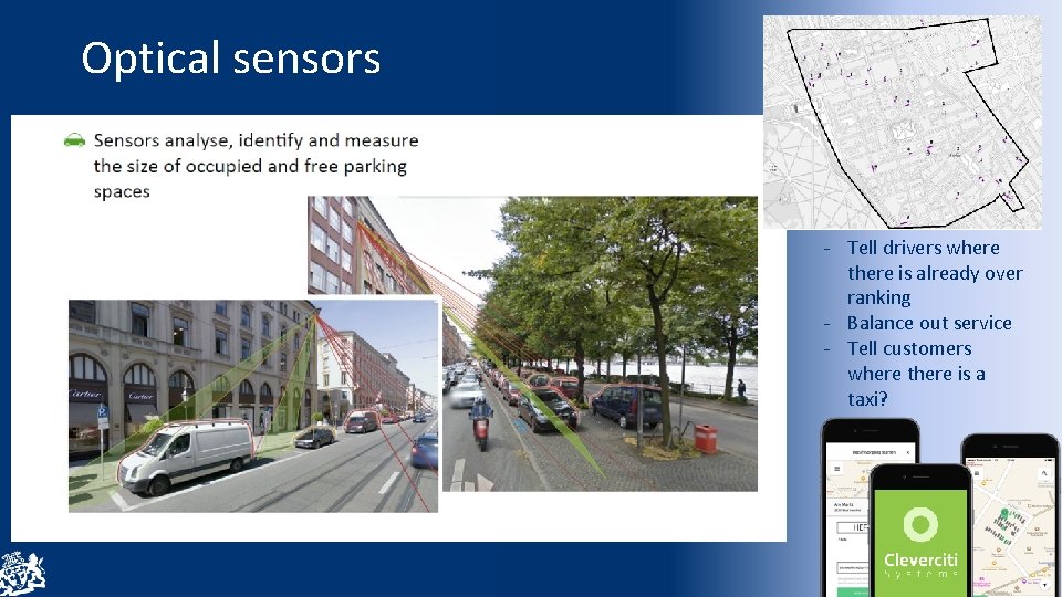 Optical sensors - Tell drivers where there is already over ranking - Balance out
