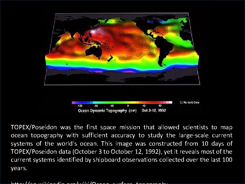 TOPEX/Poseidon was the first space mission that allowed scientists to map ocean topography with