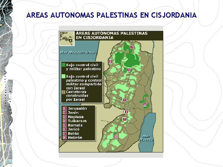 AREAS AUTONOMAS PALESTINAS EN CISJORDANIA AREAS AUTONOMAS PALESTINAS EN CISJORDANIA