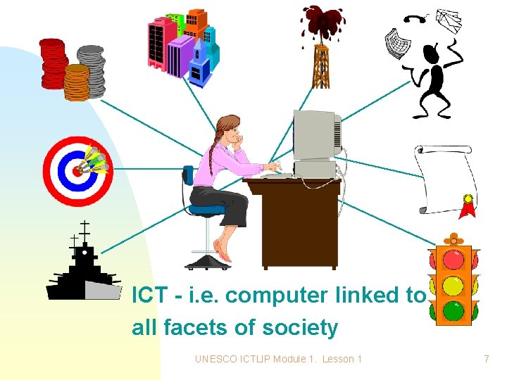 ICT - i. e. computer linked to all facets of society UNESCO ICTLIP Module