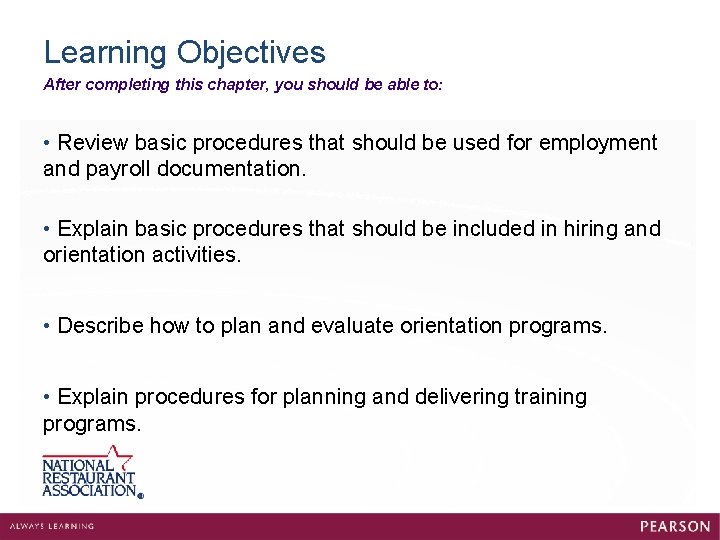 Learning Objectives After completing this chapter, you should be able to: • Review basic Learning Objectives After completing this chapter, you should be able to: • Review basic