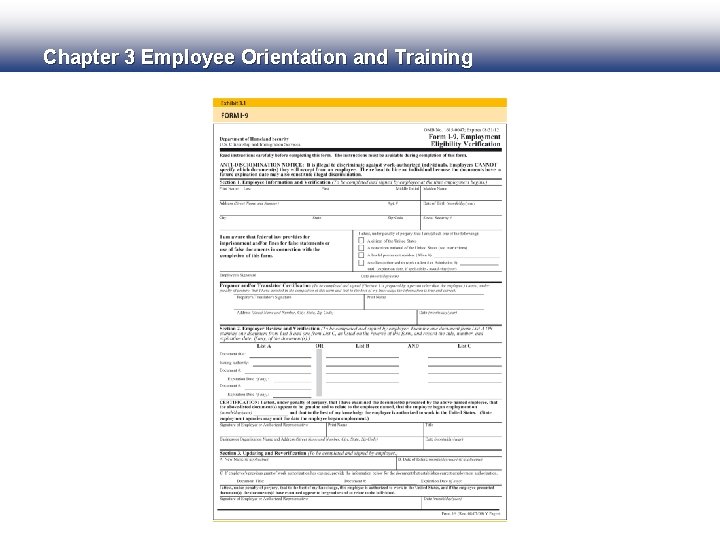 Chapter 3 Employee Orientation and Training Chapter 3 Employee Orientation and Training