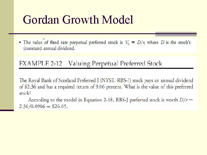 Gordan Growth Model 