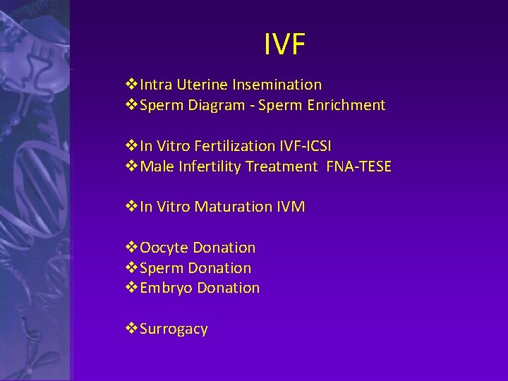 IVF v. Intra Uterine Insemination v. Sperm Diagram - Sperm Enrichment v. In Vitro
