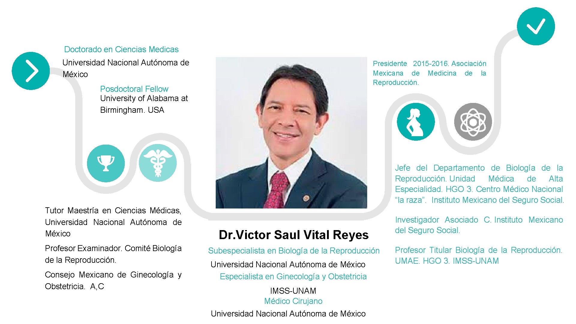 Doctorado en Ciencias Medicas Universidad Nacional Autónoma de México Presidente 2015 -2016. Asociación Mexicana