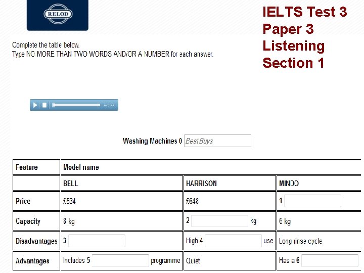 IELTS Test 3 Paper 3 Listening Section 1 