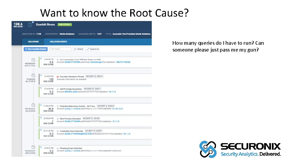 Want to know the Root Cause? How many queries do I have to run?