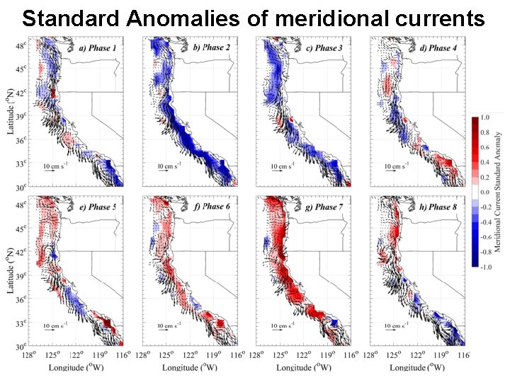 Standard Anomalies of meridional currents 