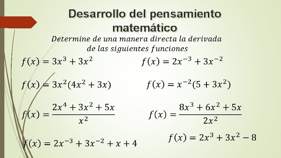 Desarrollo del pensamiento matemático 