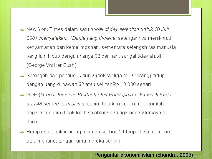  New York Times dalam satu quote of day selection untuk 18 Juli 2001