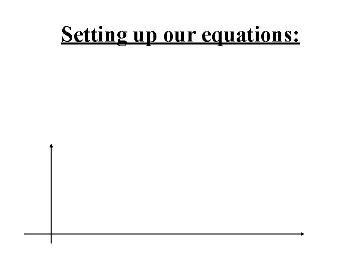 Setting up our equations: 