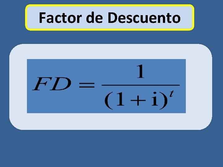 Factor de Descuento 