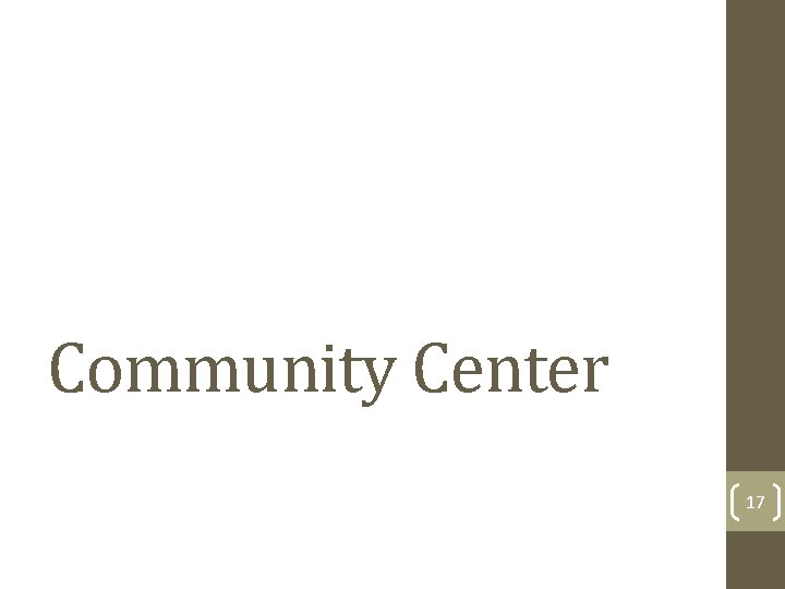 Community Center 17 