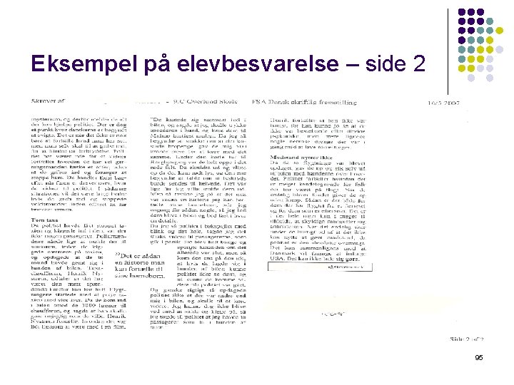 Eksempel på elevbesvarelse – side 2 95 Eksempel på elevbesvarelse – side 2 95