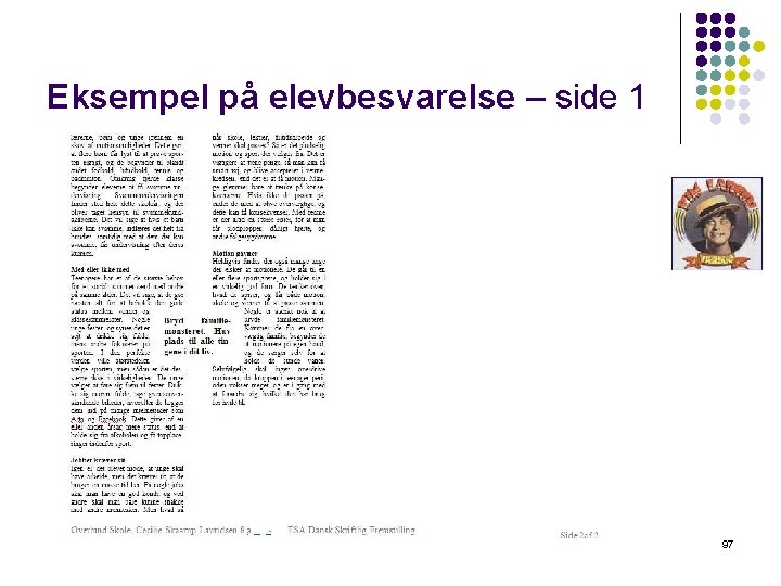 Eksempel på elevbesvarelse – side 1 97 Eksempel på elevbesvarelse – side 1 97