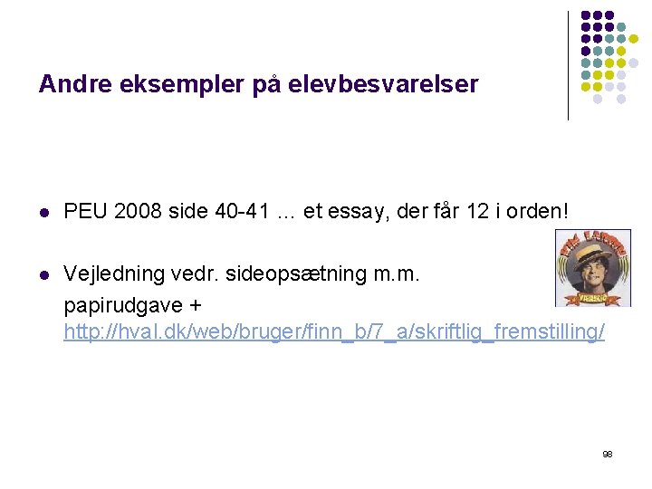Andre eksempler på elevbesvarelser l PEU 2008 side 40 -41 … et essay, der Andre eksempler på elevbesvarelser l PEU 2008 side 40 -41 … et essay, der