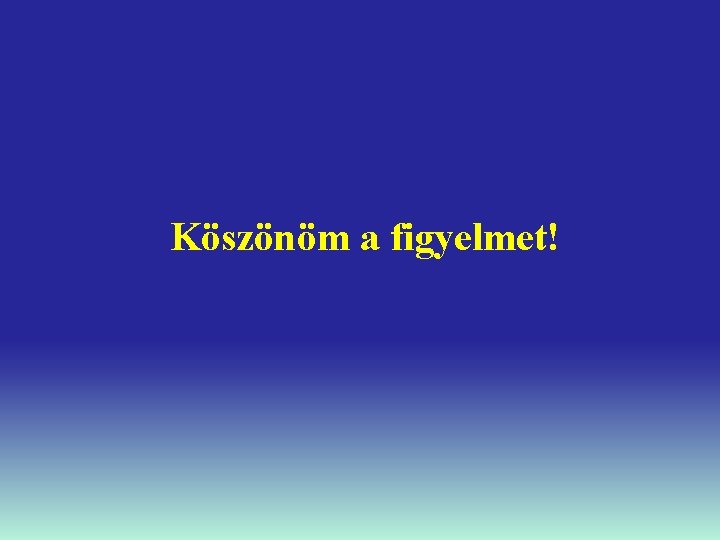 Köszönöm a figyelmet! 